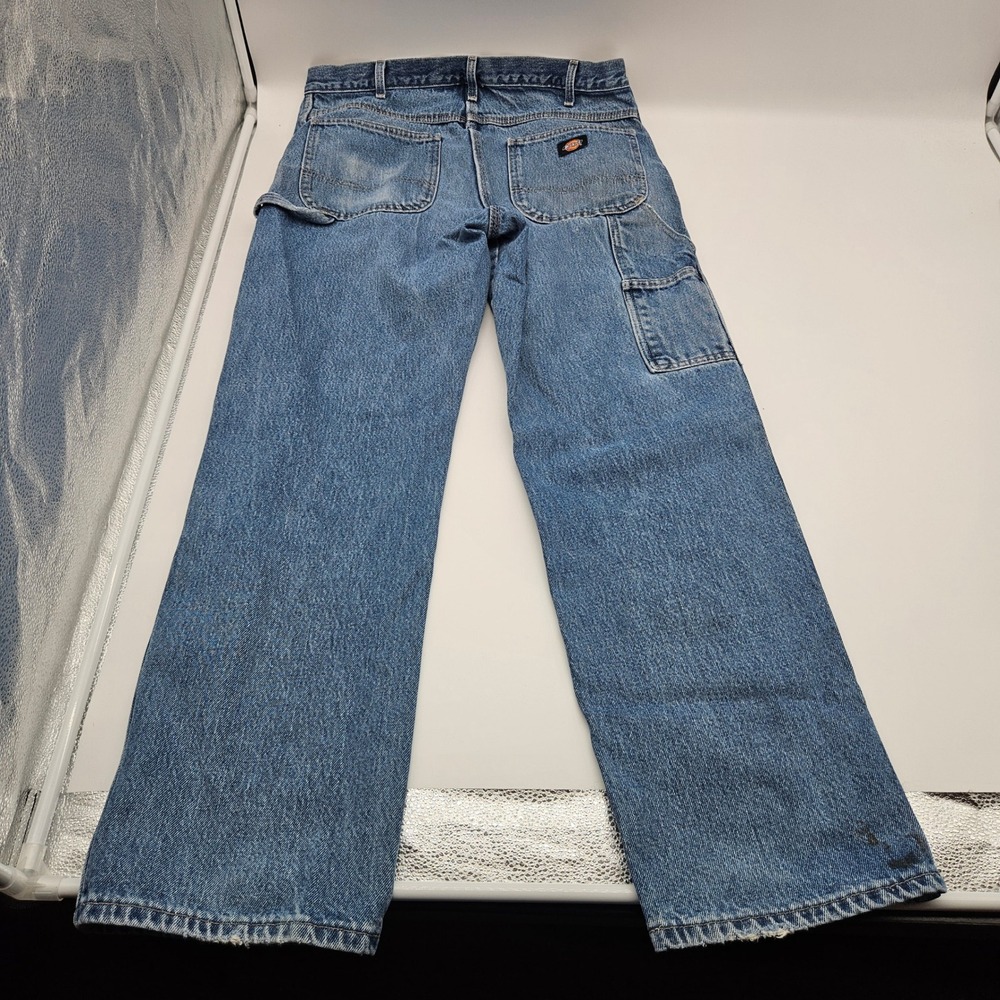 Dickies Mens Relaxed Fit Carpenter Jeans Blue Denim 34x32 1993SNB Workwear - Picture 6 of 12